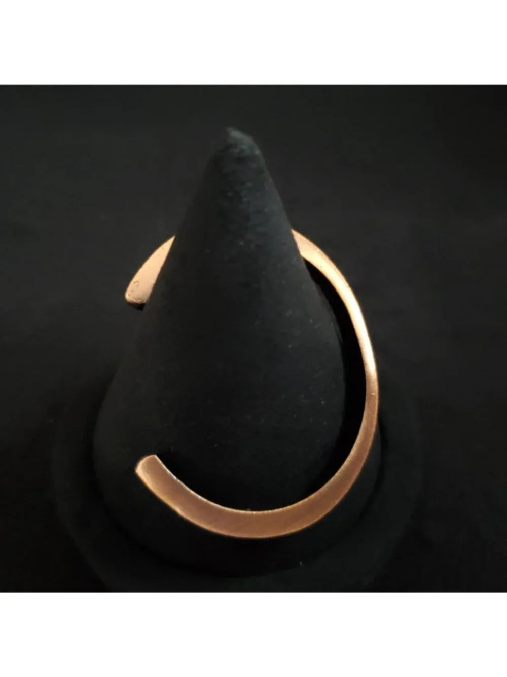 Vintage Copper Cuff Bracelet 6.25" Modernist Minimalist - Picture 4 of 10